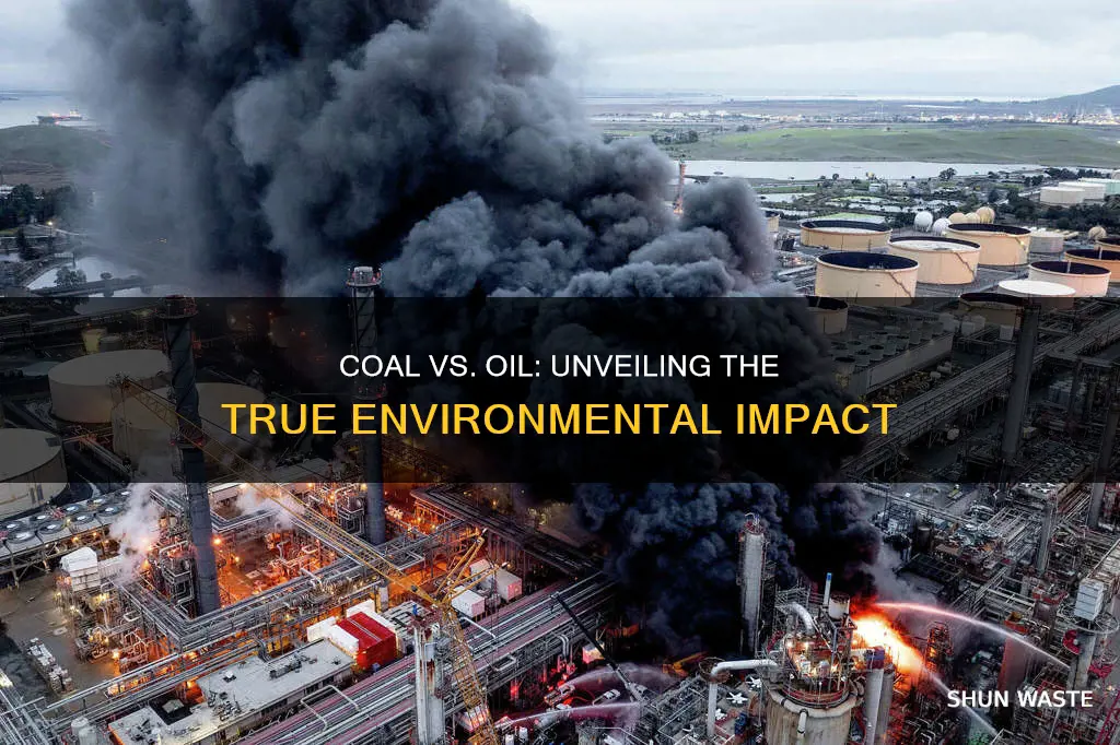 what causes more pollution coal or oil