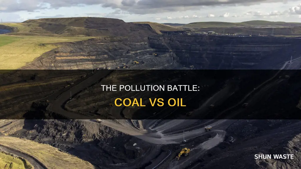 what causes more pollution coal or oil