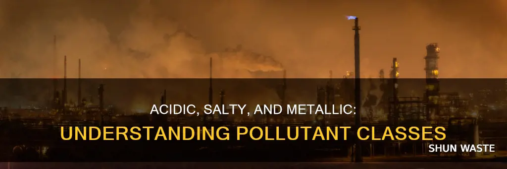 what class of pollutant are acids salts and metals