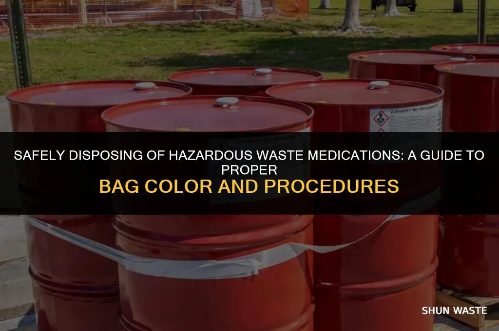 what color bag for hazardous waste medications