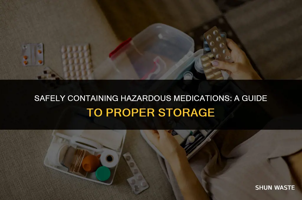 what color container is used for hazardous waste medications