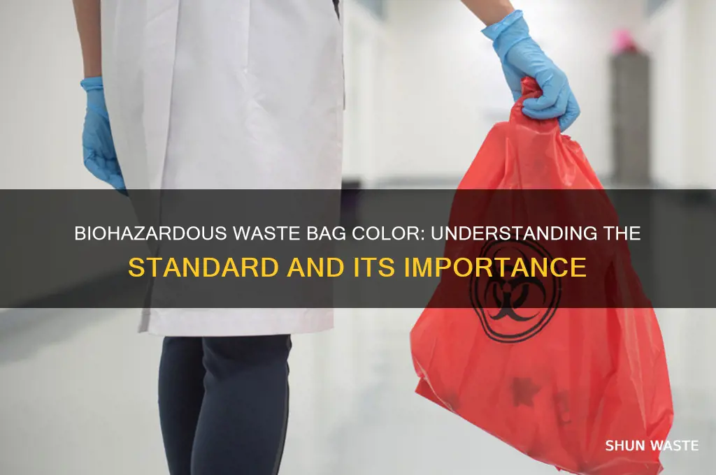 what color is the biohazardous wast bag