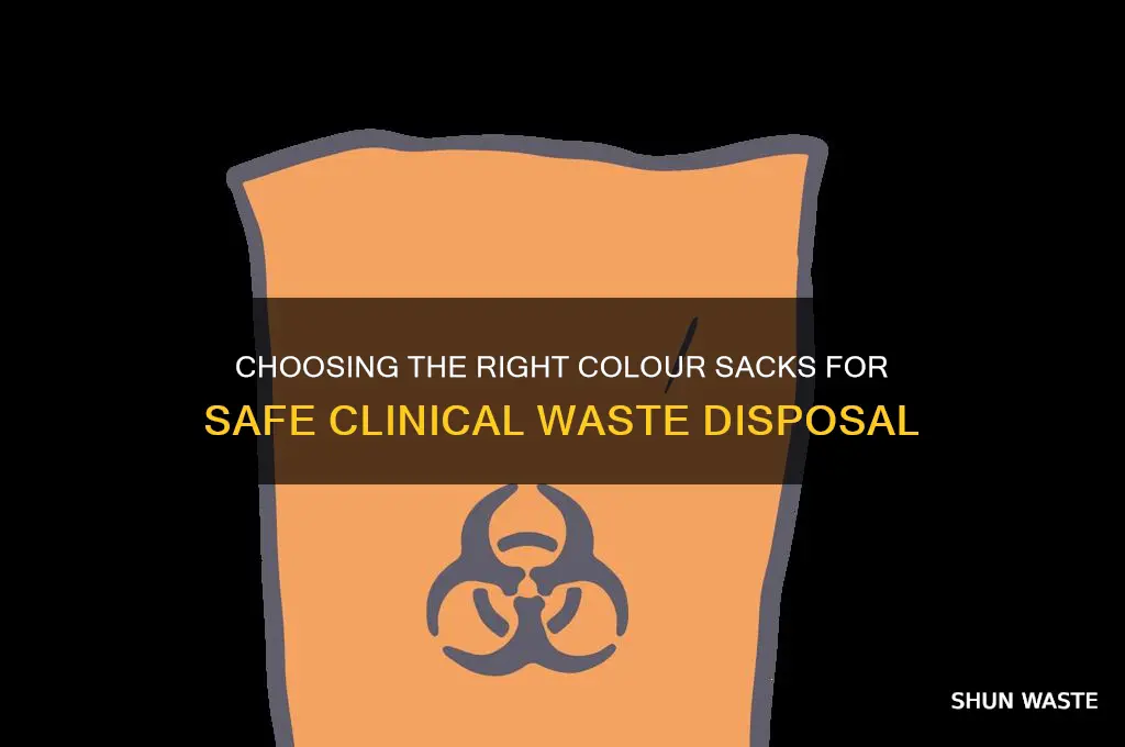 what colour sacks should be used for clinical waste