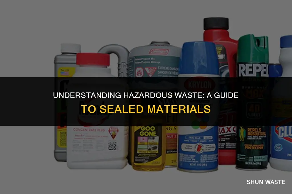 what constitutes hazardous waste as sealed
