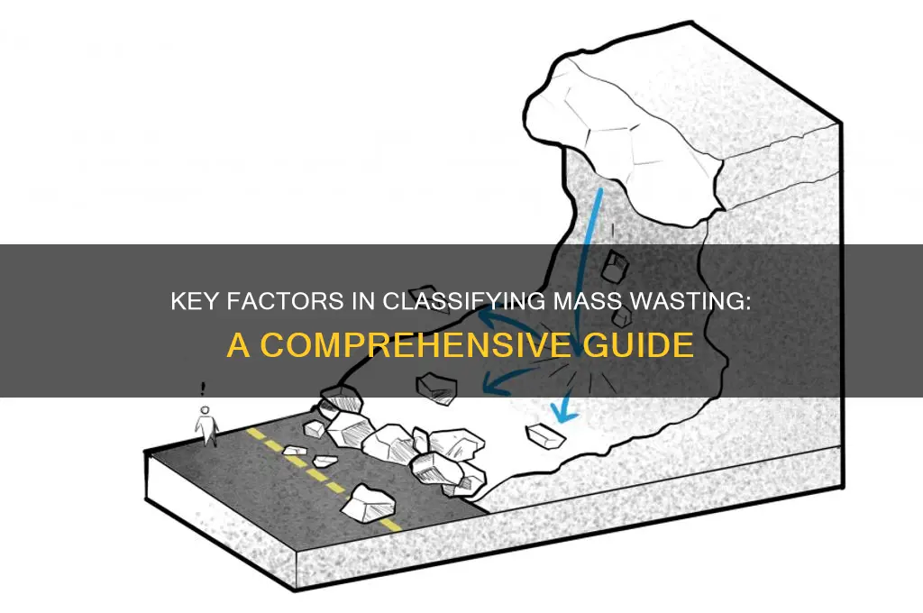 what criteria are primarily used to classify mass wasting