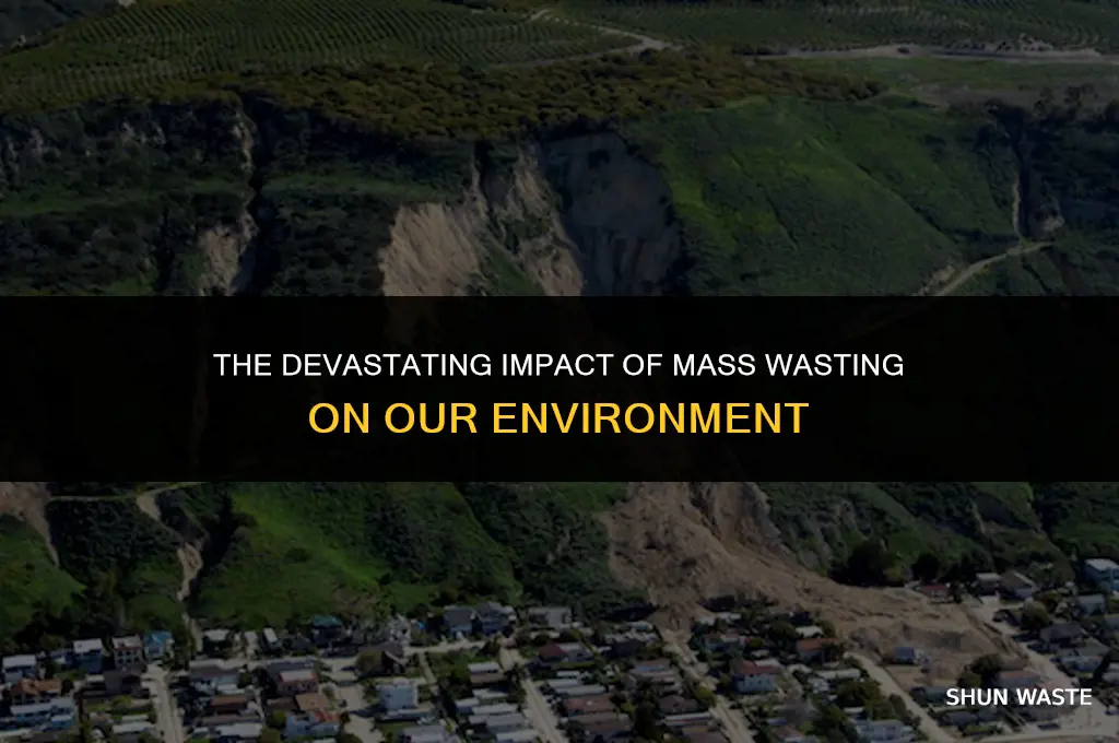 what damage can mass wasting do