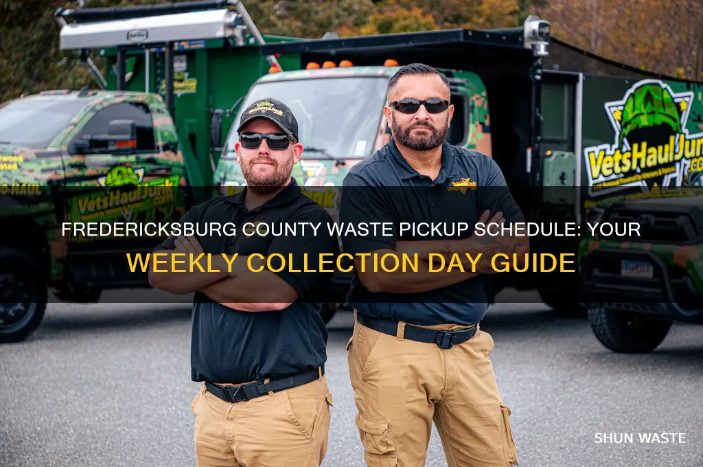 what day does county waste in fredericksburg virginia pick up
