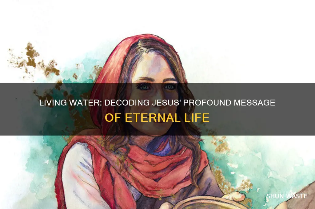 what did jesus mean by living wast er