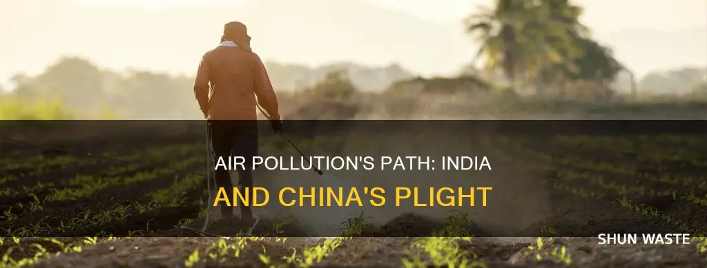 what direction is pollution in india and china carried