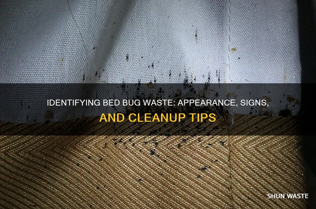 what do bed bug waste look like