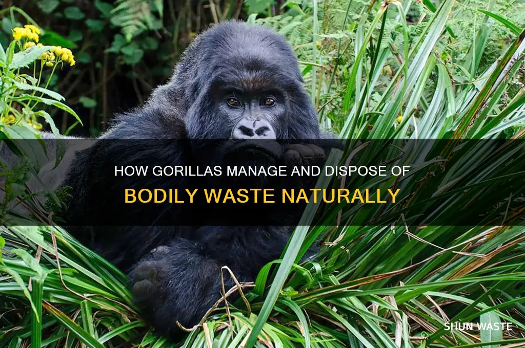 what do gorillas do with waste in their body