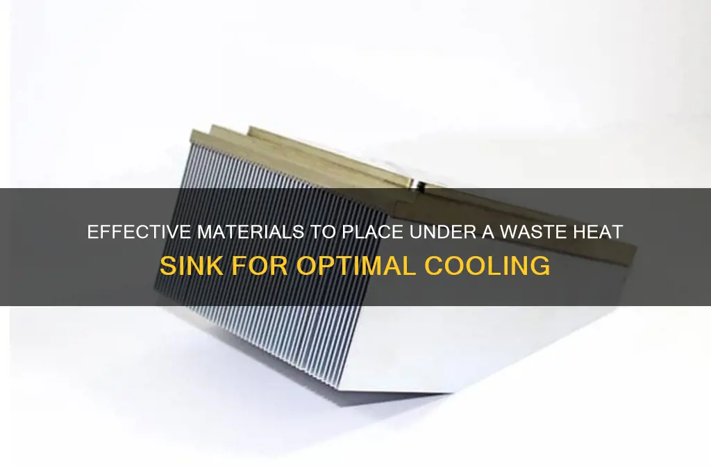 what do i put under under a waste heat sink