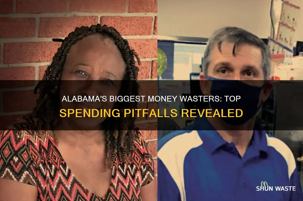 what do people in alabama waste the most money on