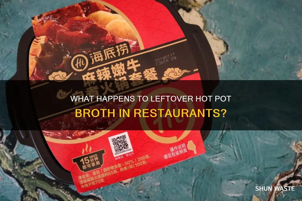 what do restaurants do with waste hot pot after eating