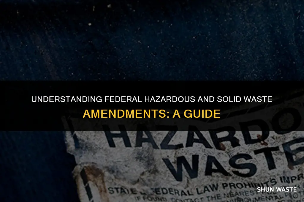 what do the federal hazardous and solid waste amendments require