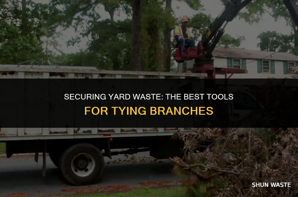 what do use to tie branches yard waste pickup