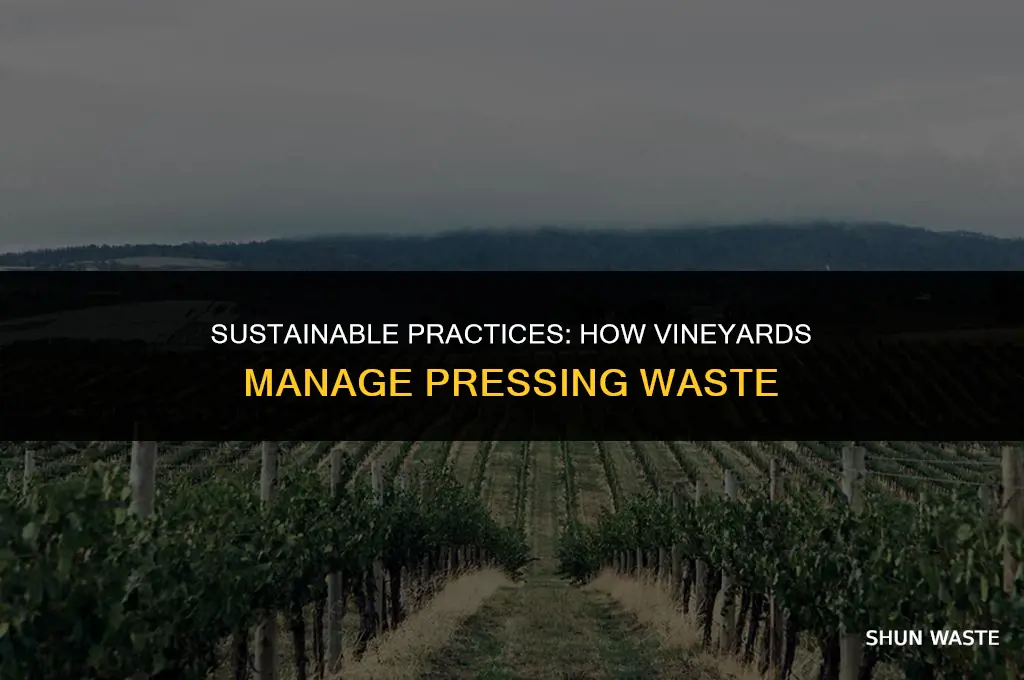 what do vineyards do with pressing waste