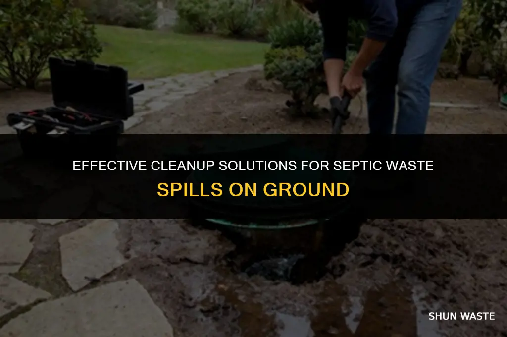 what do you use if septic waste gets on ground