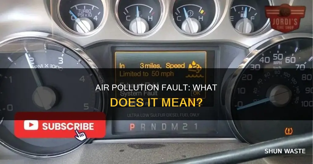 what does air pollution fault mean