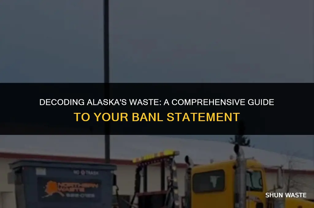 what does alaska waste show up as on banl statement