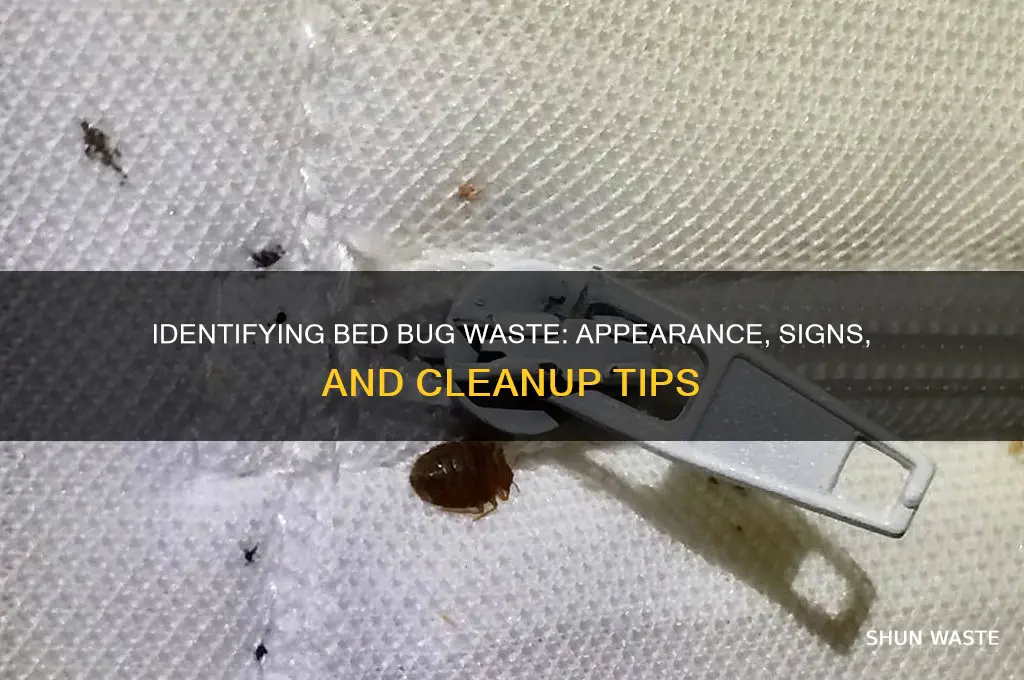what does bed bug waste look like
