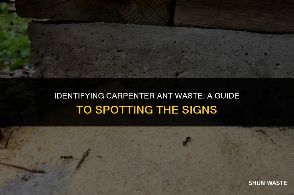 what does carpentor ants waste look like