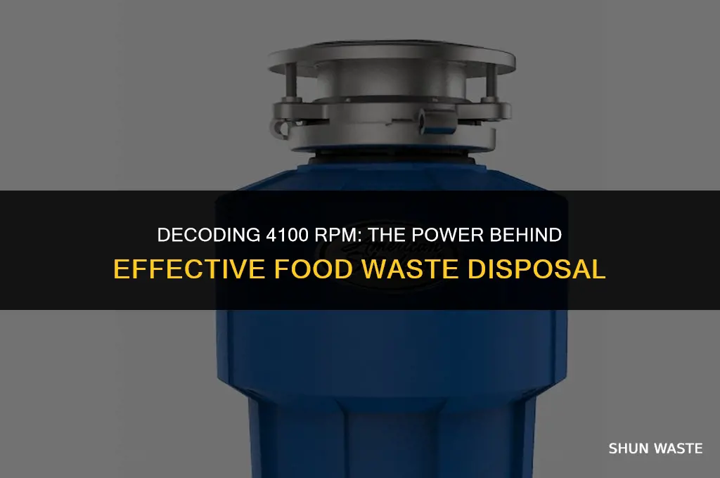 what does it mean 4100 rpm in food waste disposal