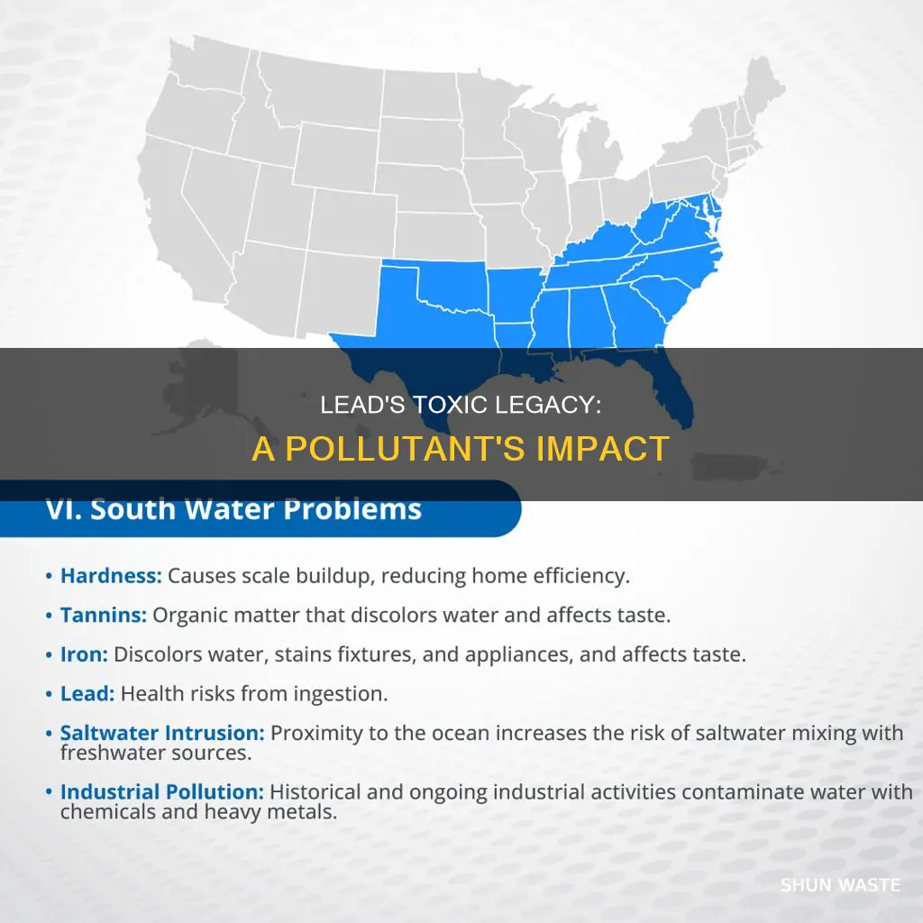 what does lead pollute