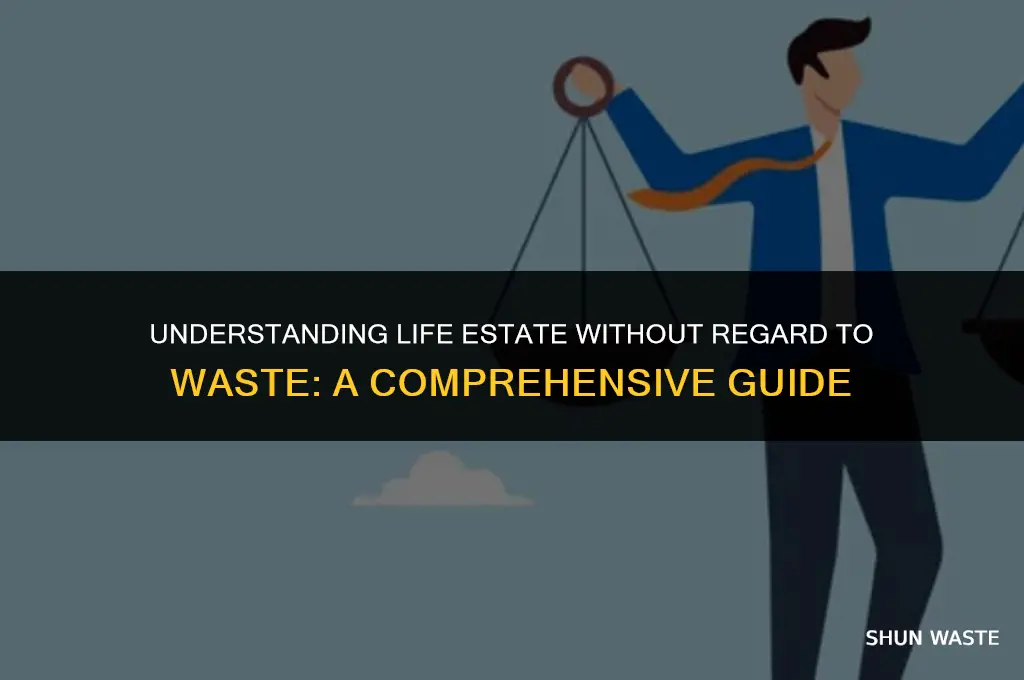 what does life estate without regard to waste mean