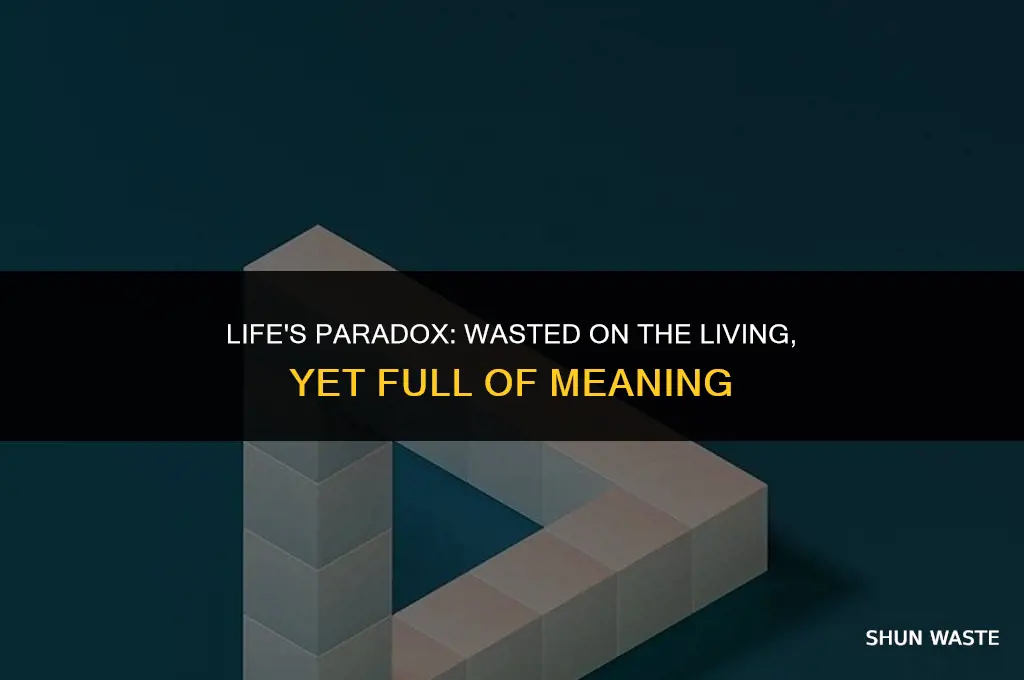 what does life is wasted on the living mean