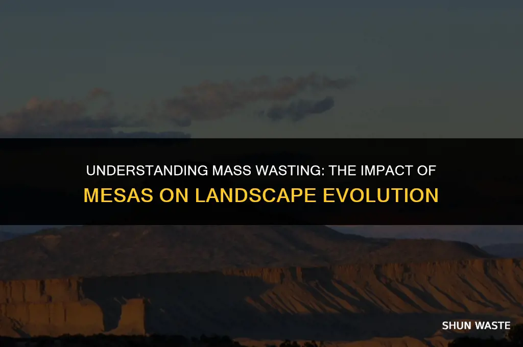 what does mass wasting due to mesas