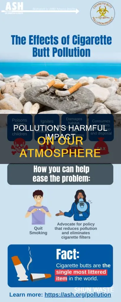 what does pollution damage in the atmosphere