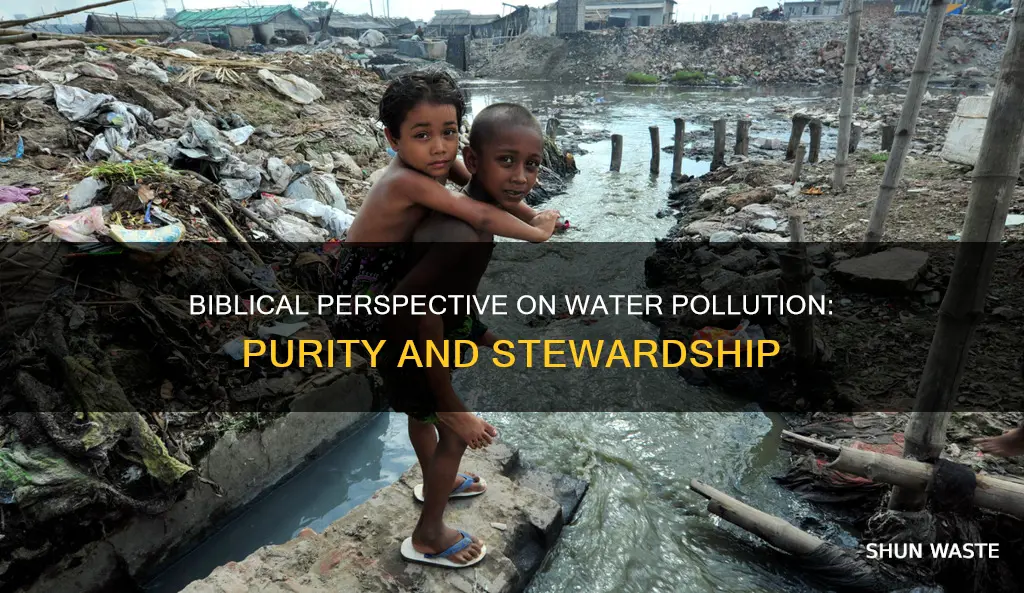 what does the bible say about water pollution