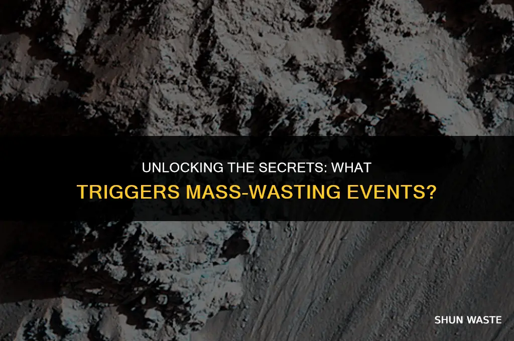 what does the occurrence of a mass-wasting event depend upon