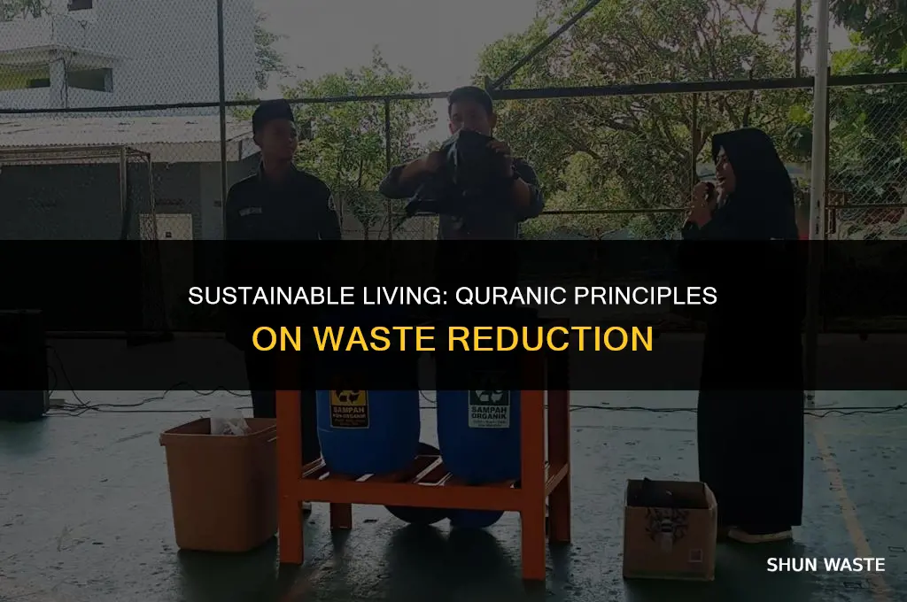 what does the quran say about waste