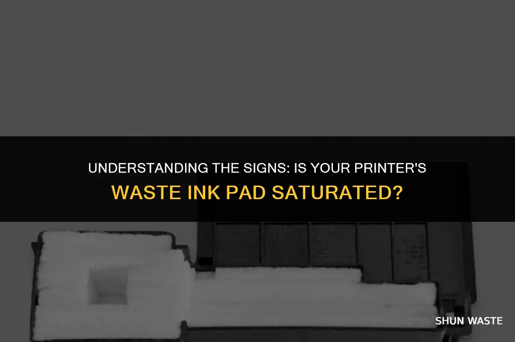what does waste ink pad is saturated