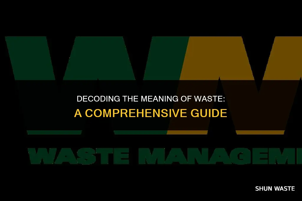 what does waste mean in a sentence