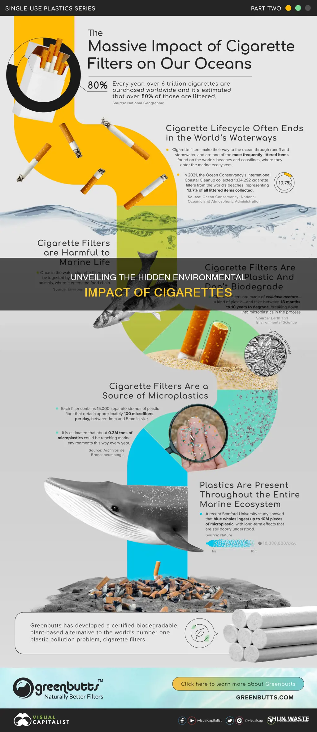 what dose cigaretts have to cause pollution