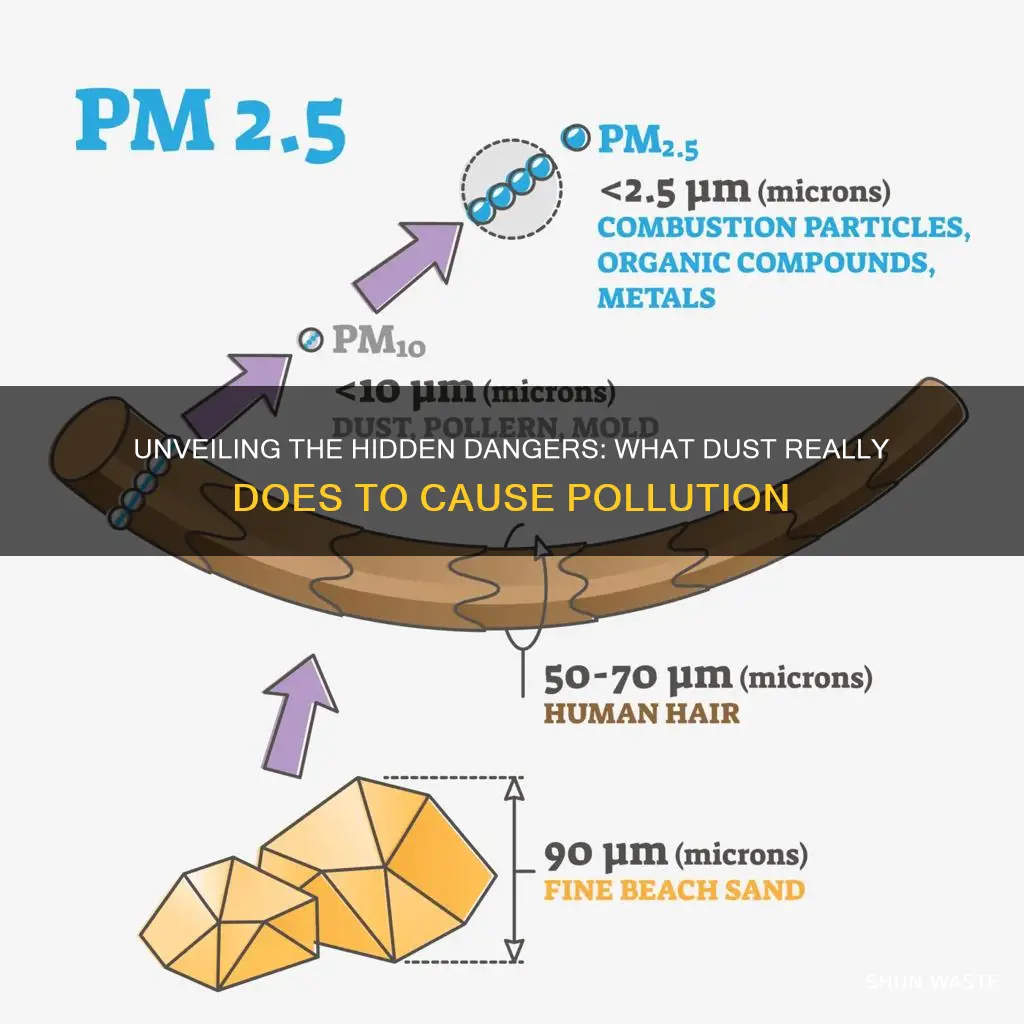 what dose dust have to cause pollution