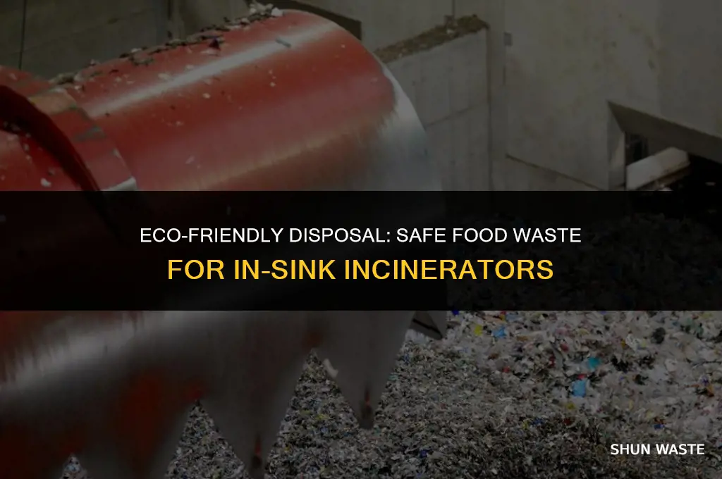 what food waste is safe for in sink incinerators