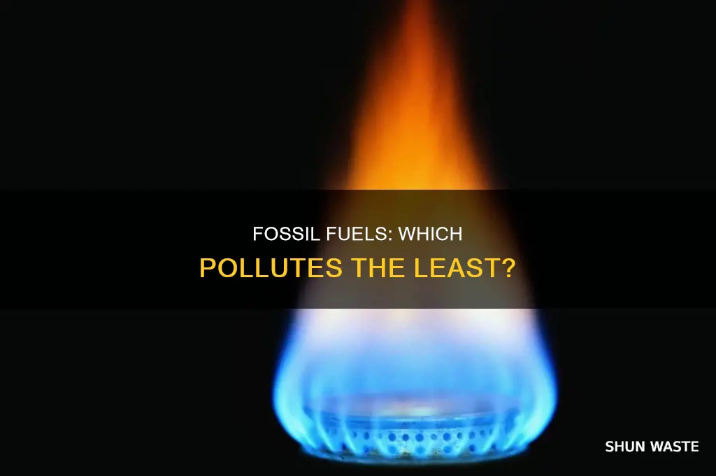 what fossil fuel releases the least amount of pollution