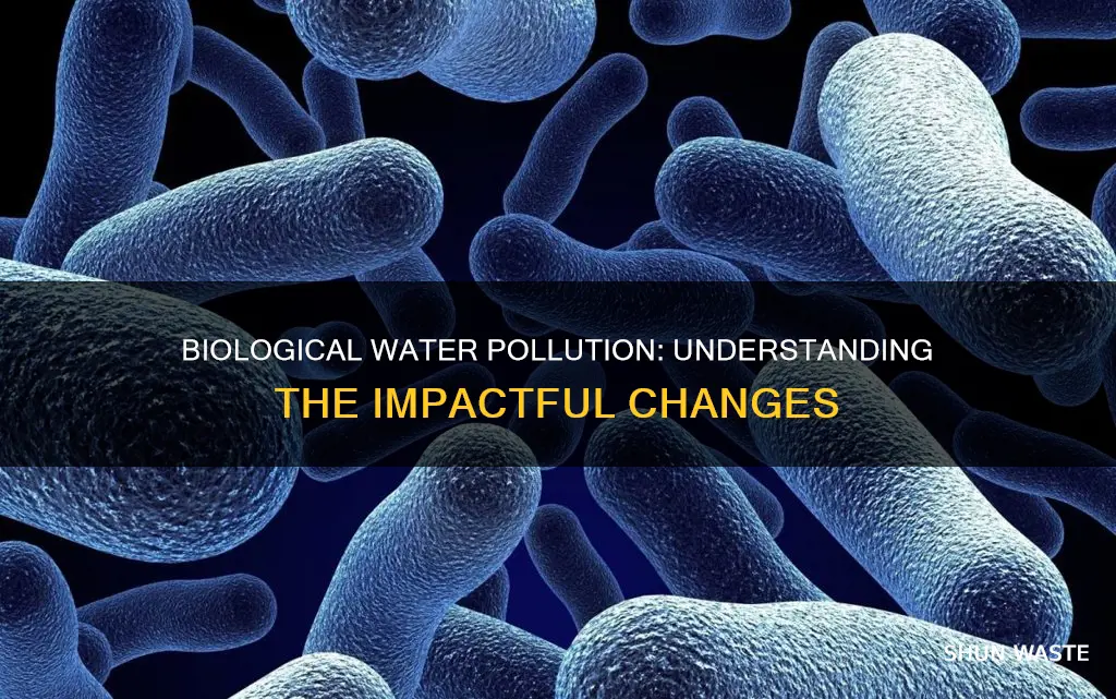 what happens in biological pollution of water
