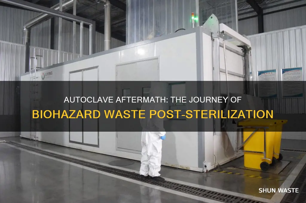 what happens to biohazard waste after autoclave