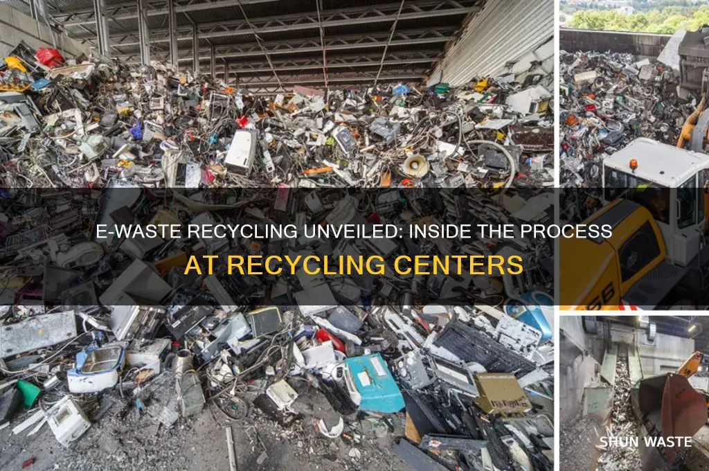 what happens to e-waste once in teh recycling center