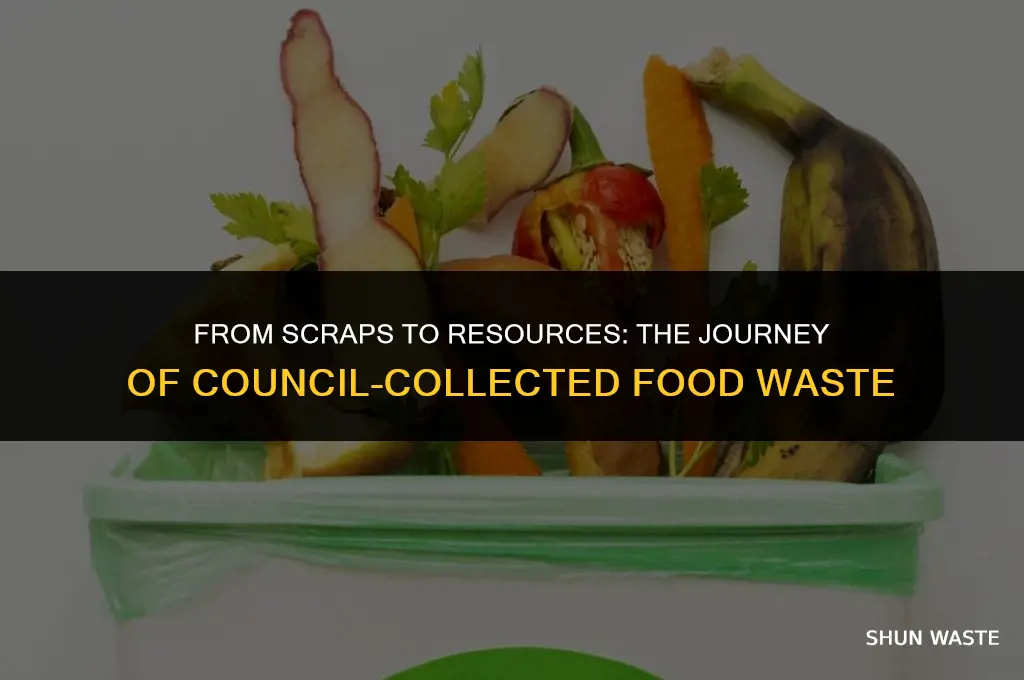 what happens to food waste collected by councils