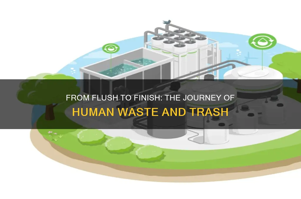 what happens to human waste and trash