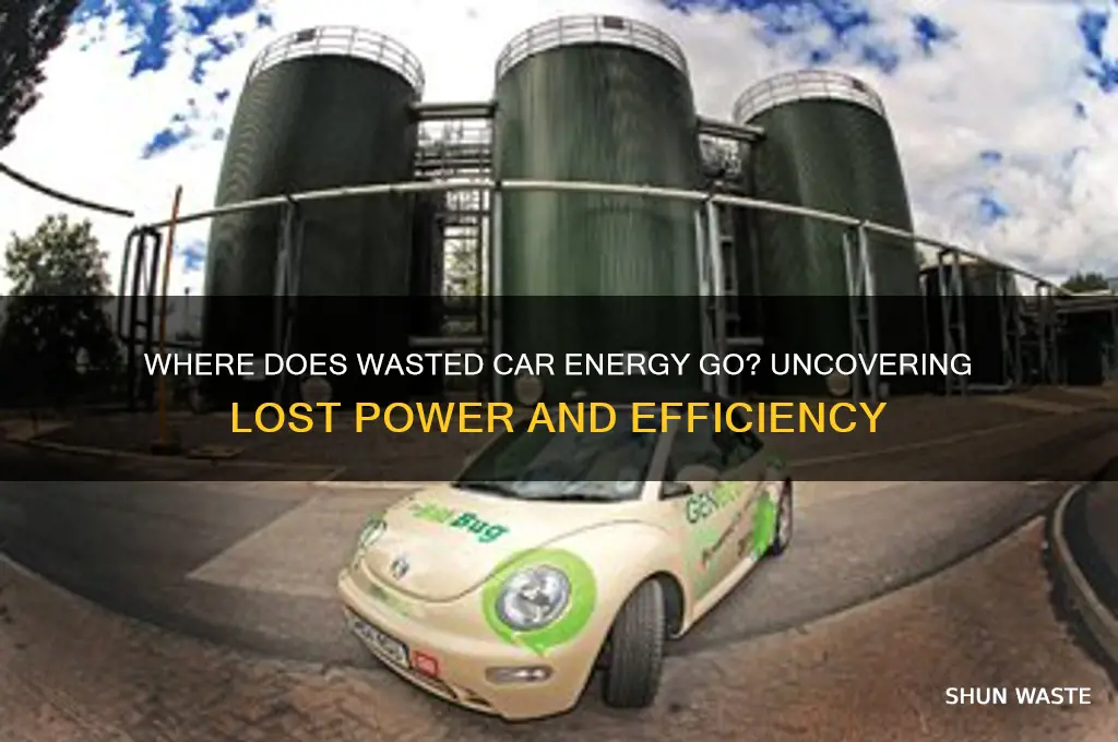what happens to the wasted energy in a car