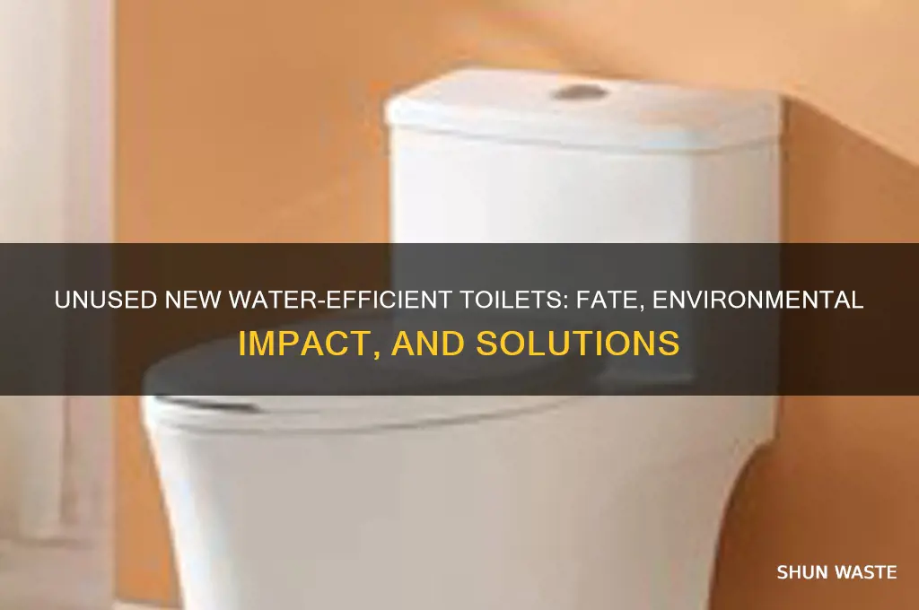 what happens to unused new water waster toilets