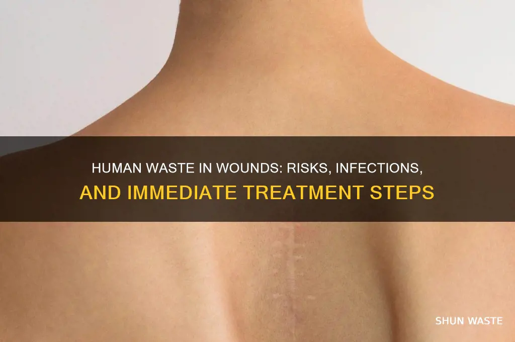 what happens when you get human waste in a wound