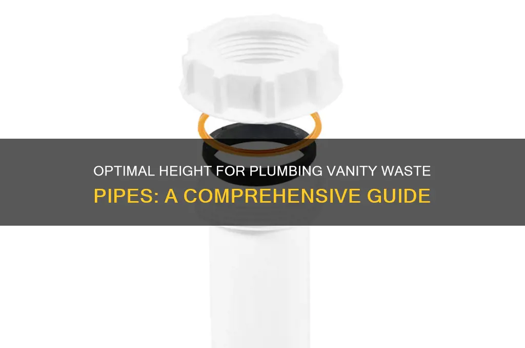 what height to plumb vanity waste pipe